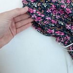 LULUS Cross Back Flowy Floral‎ Romper Womens Small Navy Pink Blue Photo 4