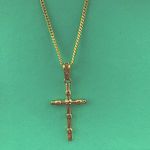Boutique Unisex 18k Gold Filled Cross Pendant Necklace, 18”‎ Photo 3