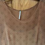 Free People Baby Dee Sheer Chiffon Lined Babydoll Mini Dress Brown Size Medium Photo 4