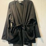 New Balance  Women Black Cardigan Open Sweater Pockets Size XL Black #141 Photo 1