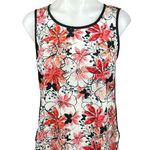 VERO MODA Multicolor Floral Print Sleeveless Curved Hem Casual Tank Top Size S Photo 0