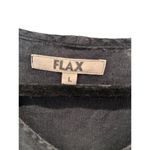 Flax  Black / charcoal 100% linen Pullover tunic Top Size Large Photo 1