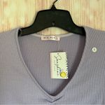 Blue Blush Purple Ribbed Crop Top And Shorts Set Photo 9