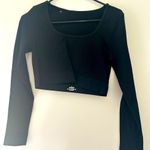 Black Long Sleeve Crop Top Size L Photo 0