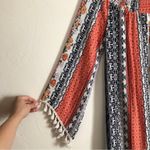 Military Hippie Mutli Color Patterned Striped Long Sleeve Boho Beach Mid Dress Photo 2