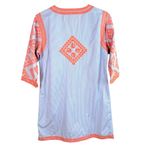 Gretchen Scott Designs Blue Striped Odessa Embroidered Tunic Dress With … Size L Photo 2