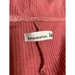 Reformation Palo Pink Ribbed Knit Ruffle Short Puff Sleeve Bodysuit Blouse Top S Photo 3