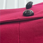 Guess Medium Magenta Pea Coat Wool Blend Cute Accents High Collar Mid Length Photo 2