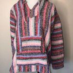 Baja Hoodie Hippie Surf Poncho Sweater Sweatshirt Pullover Jerga Size M Photo 0