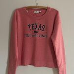 Vineyard Vines Texas Sweatshirt Pink Boxy Womens M Preppy Collegiate Cotton Photo 0