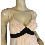 Johnny Martin  CREAM & BLACK CHIFFON RUFFLED BABY DOLL DRESS (1) Photo 5