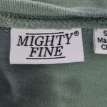 Mighty fine Green Distressed Blame It On My Zodiac Cropped Tee Size Small Photo 6
