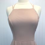 Lulus  Womens S Strappy to Be Here Blush Pink Maxi Dress Bridesmaid Dressy Formal Photo 4