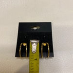 Minimalist Gold Double Hoop Drop Earrings Modern Chic Unbranded Photo 2