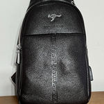 Men's Chest Pack Crossbody Bag PU Leather Handbag Chest Bag Handbag Shoulder Bag Black Photo 0