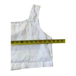 ZARA  White Linen Crop Top Women Size Large | 13-9 Photo 4