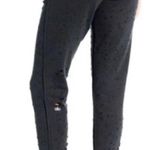 Alo Yoga  Fierce Black Distressed Sweatpants Photo 1