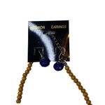 Fashion Earrings Jewelry Set Necklace and Earrings Navy Blue, Pink Gold Blue Photo 3