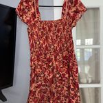 Band of Gypsies Orange Floral Dress Photo 0