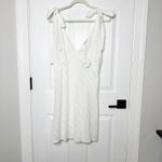 Petal + Pup‎ White Cotton Eyelet Embroidered Mini Dress Tie Shoulder V Photo 1