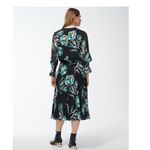 Chico's NWT Crepe Pleated Floral Midi Dress SZ-16 Photo 3