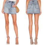 Free People We The Free Distressed Light Wash Button Front Jean Skirt Size 26 Photo 1