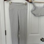 Alo Yoga High Waist Vapor White Leopard Carbon38 Legging and Bra Set Photo 2