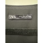 ZARA  Medium Black V Neck Flowy Blouse 3/4 Sleeve Layered Top Photo 3