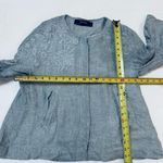 ZARA Embroidered Wool Blend Jacket Size S Gray Photo 6