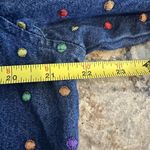 Vintage Keren Hart Polka Dot Rainbow Embroidered Denim Jean Jacket Size Large Photo 8