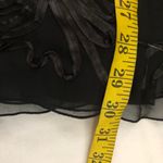 NWT Vintage Whimsygoth Gothic Vampy 100% Silk Black floral embroidery midi skirt flowy invisible zipper $165 Photo 4