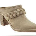 Dolce Vita Serla Braided Truffle Suede Stacked Heel Mules Size 9.5 new Tan Photo 0