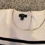 Talbots  Petites Striped Bodice Fit And Flare Black And White Dress Medium Photo 1