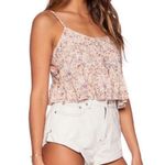 Somedays Lovin STRETCH CROPPED FLORAL CAMISOLE BUTTON CROP TOP Photo 0