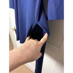 Jude Connally Navy Blue 3/4 Sleeve Short Structured Swing Dress Women's Large Photo 2