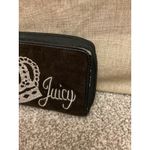 Juicy Couture Vintage Y2K Black Velvet Crown Rhinestone Pouch Zipper Wallet Photo 1