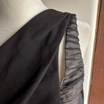 Black Halo  | Black Shirred Detail One Shoulder Architectural Cocktail Dress | 4 Photo 1