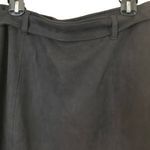 Haute Monde Faux Suede Dark Brown Belted Mini Skirt - Size XL Photo 5