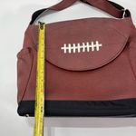 Timi & Leslie Newton Football Stitch Messenger Diaper Organizer Shoulder Bag Brown Photo 2