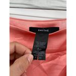 Smythe Rose Pink Asymmetric Satin Ruched Midi Skirt Size 6 Photo 5