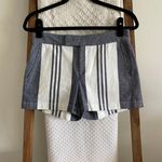 Vince NWOT dark blue & white cotton color block striped shorts Photo 0