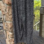 H&M DIVIDED Jumpsuit Black White Floral Print M Short Sleeve Wide Leg Photo 6