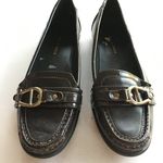 Etienne Aigner Sven Loafers Shoes Horsebit Logo Dark Brown Leather Women… Photo 1