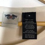 Harley Davidson VINTAGE  V-Neck Thermal Rhinestone Long Sleeve in Ivory Size M Photo 3