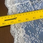 Vintage Elegant Blue Leather Mini Skirt with Lace Trim Size undefined Photo 6