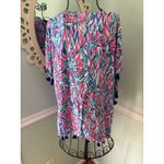 Lilly Pulitzer  Sydney Caftan Printed Blouse Top Kimono Beach L/XL Vacation Photo 5