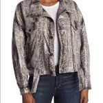 BLANK NYC Snake Print Faux Leather Here I Go Again Crop Jacket
Size Large NWT Photo 5