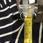 Talbots  Striped Ruffle Sleeve Knit Shift Dress Navy White Size M Photo 1