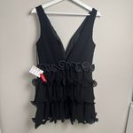 Mac Duggal Ieena for ‎ Size 8  Pleated Tiered Ruffle Cocktail Mini Dress NEW Photo 1