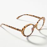 Anthropologie I-Sea NWT Oval Leopard Blue Light Glasses Photo 1